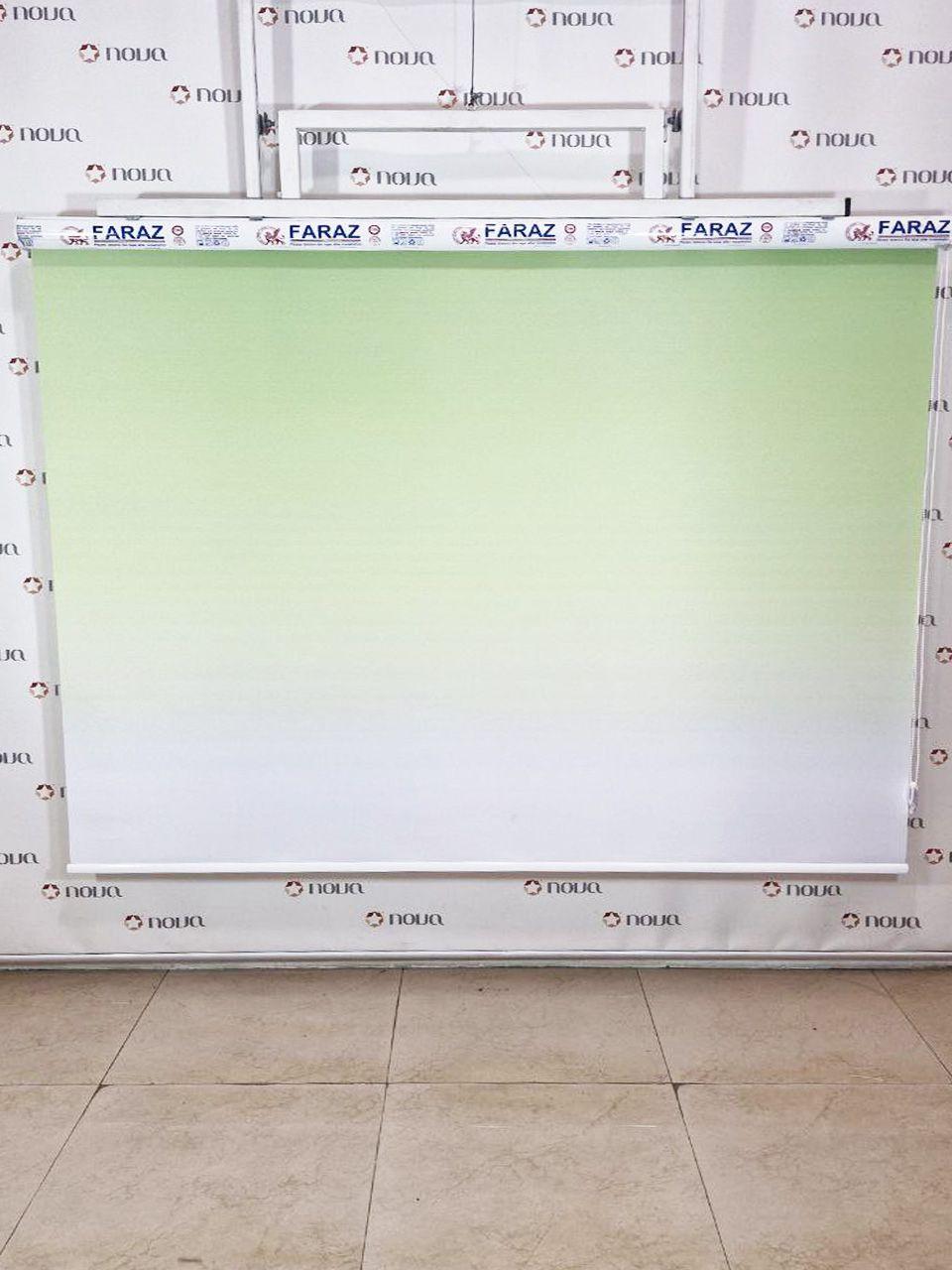 نمونه اجرا شده محصول پرده شید طرح گردینت رنگ سبز کد HS-09