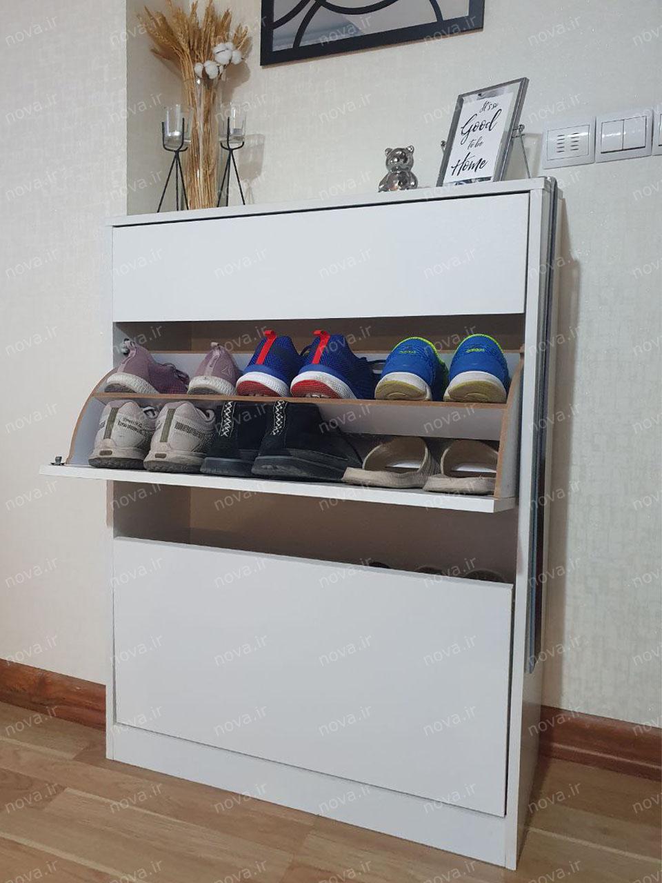 نمونه اجرا شده محصول جاکفشی مدل ایکیا رنگ سفید کد COL-01