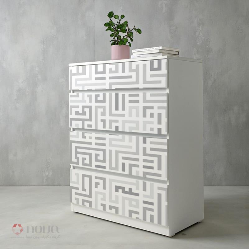 عکس محصول دراور طرح ژئومتریک مدل ایکیا کد CUB-13