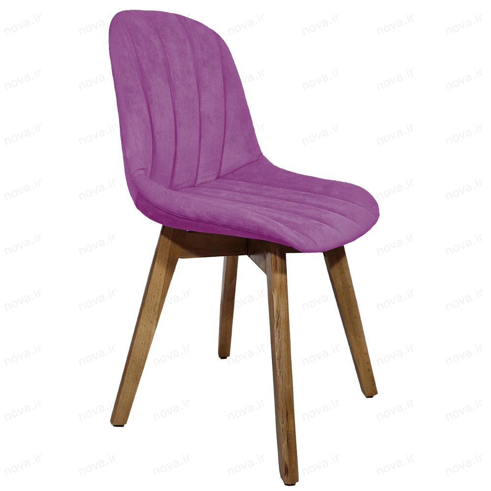 صندلی مدرن پایه چوبی روکش مخمل مدل مایا