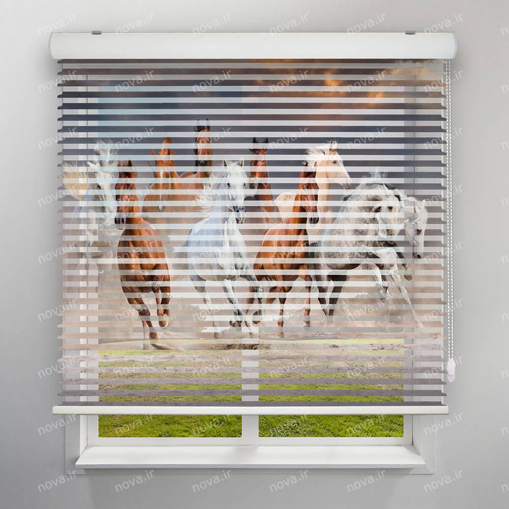 عکس محصول پرده سیلوئت تصویری طرح اسبهای وحشی کد ANM-16