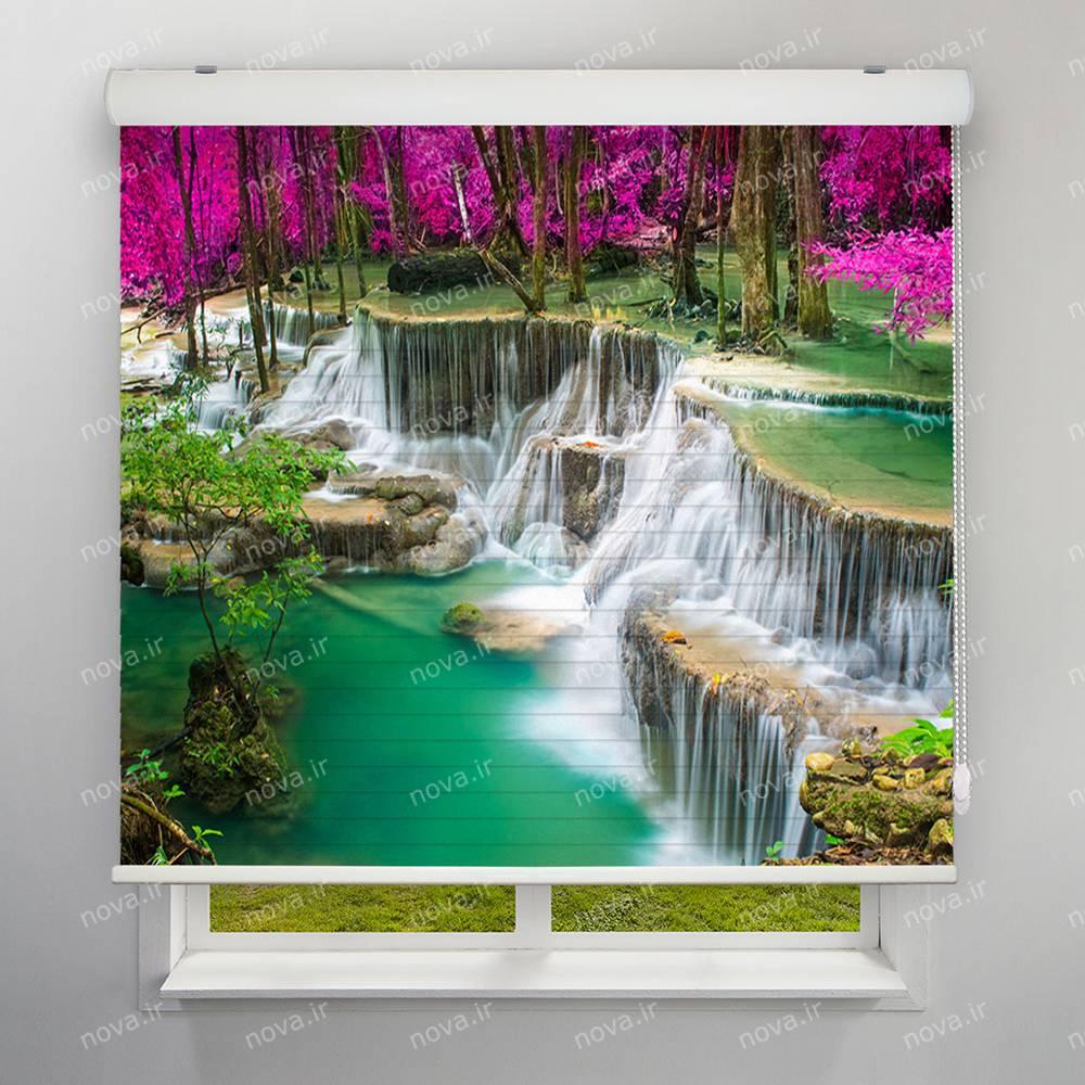 عکس محصول پرده سیلوئت تصویری طرح طبیعت آبشار زیبا کد NAT-12