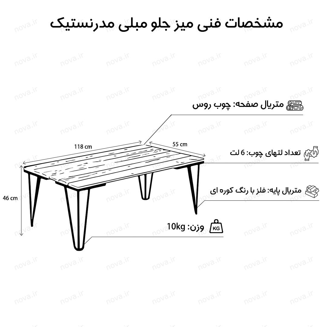 عکس محصول میز جلومبلی مدل مدرنیستیک طرح لوکوموتیو کد TL-10