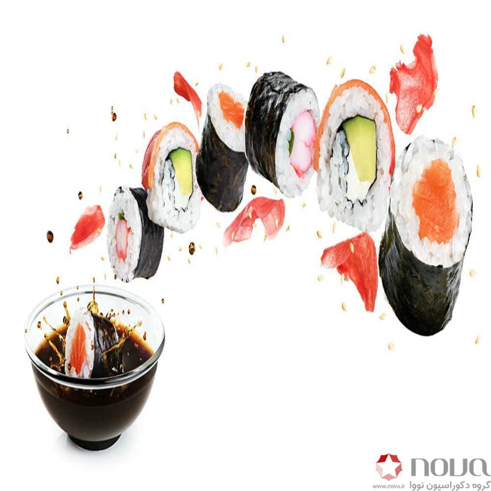 عکس محصول پرده زبرا تصویری طرح سوشی کد FOD-15