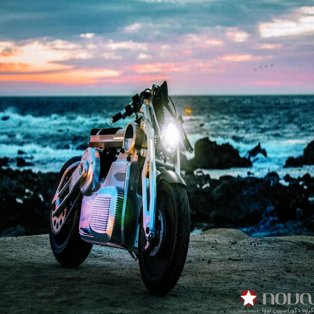 عکس محصول پرده شب و روز 1 سانتی تصویری طرح موتور هارلی دیویدسون CAR-05