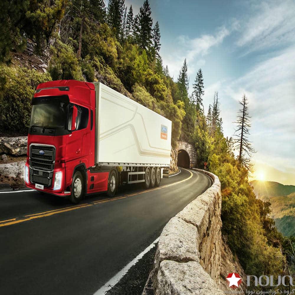 عکس محصول پرده شید تصویری طرح تریلی کد CAR-11