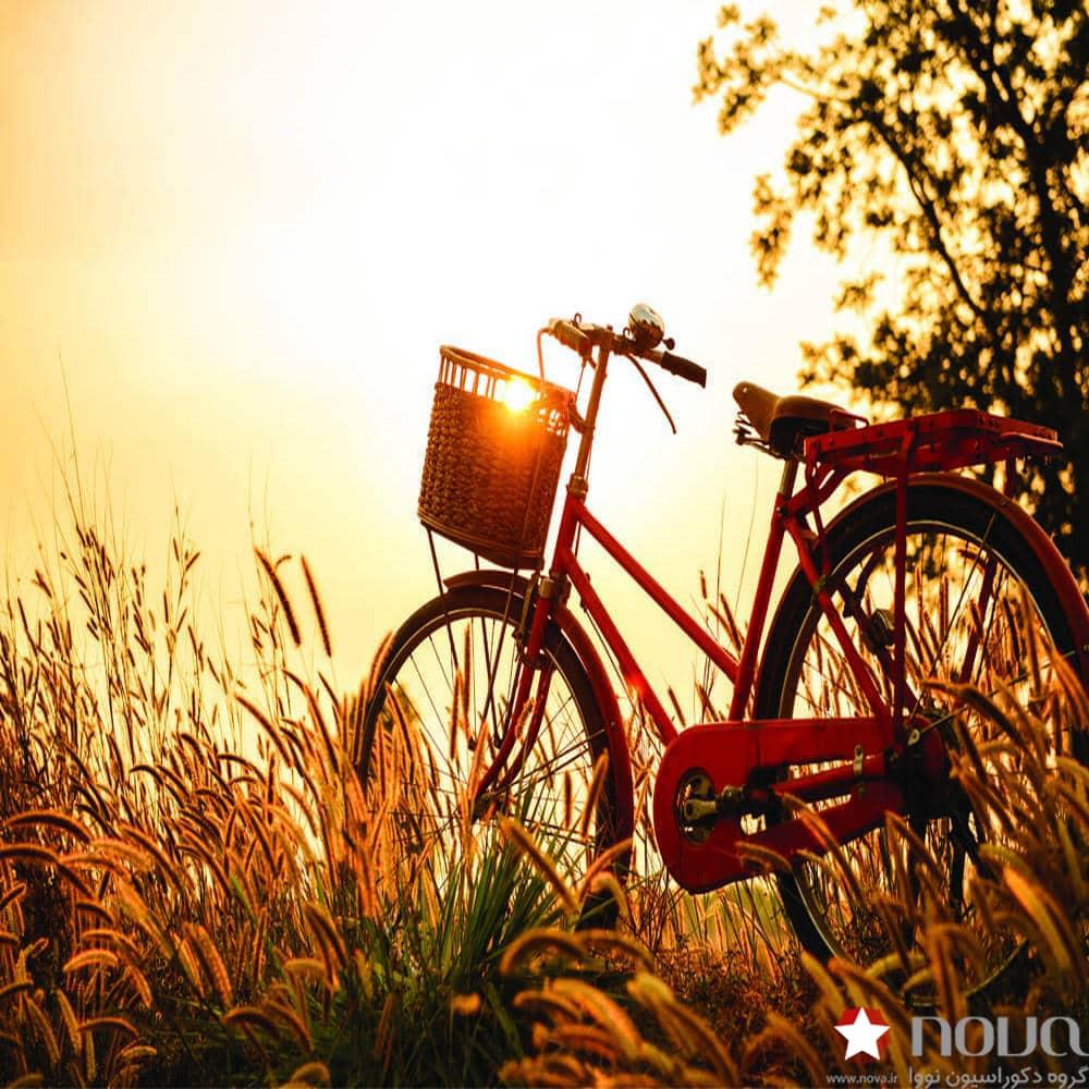 عکس محصول پرده شید تصویری طرح دوچرخه کد CAR-12