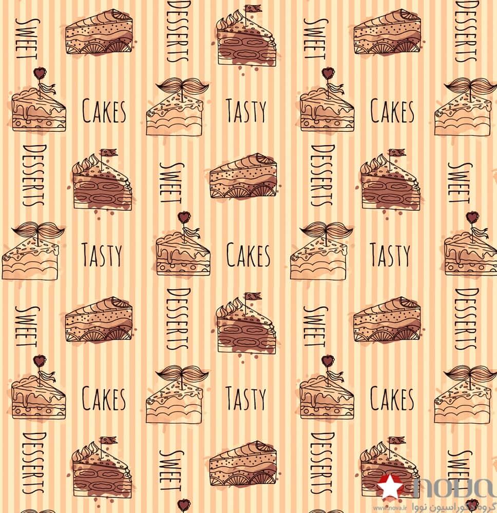 عکس محصول پرده زبرا پترن آشپزخانه طرح کیک کد PTA-05