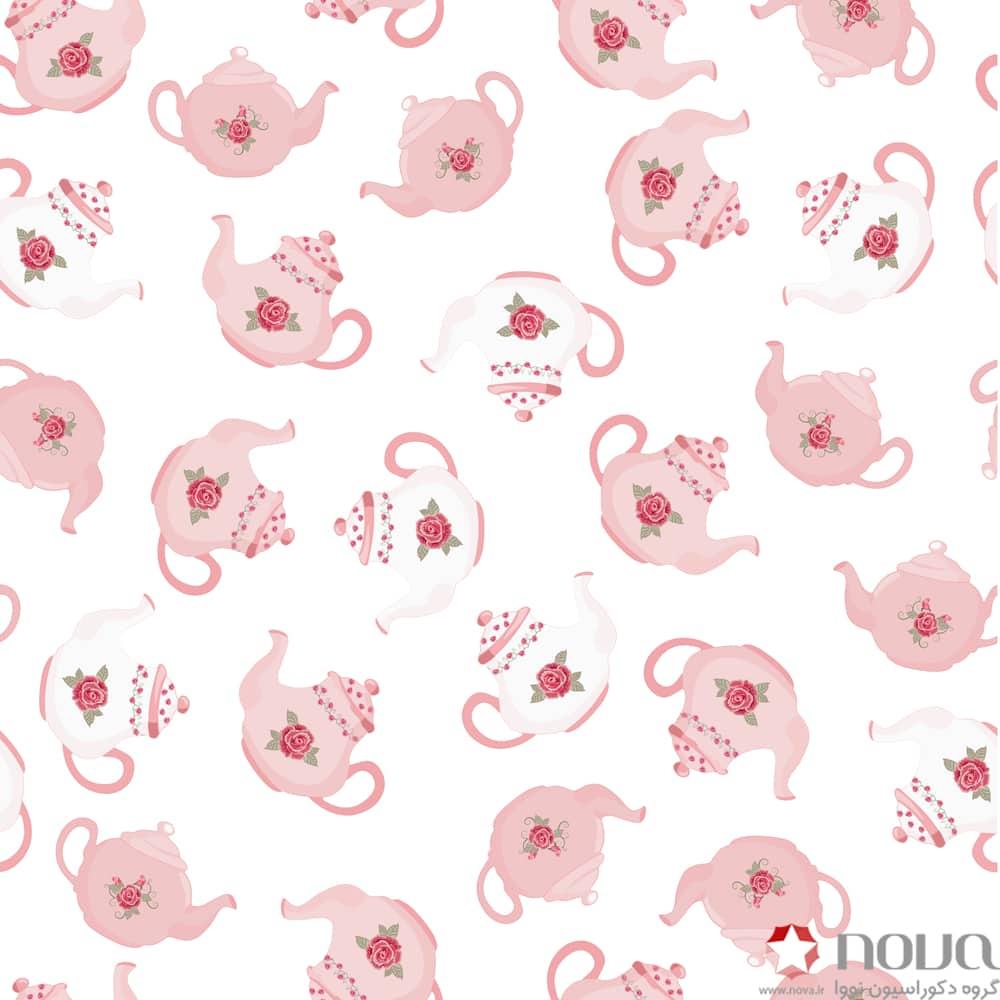 عکس محصول پرده شید پترن آشپزخانه طرح قوری گلی کد PAT-12