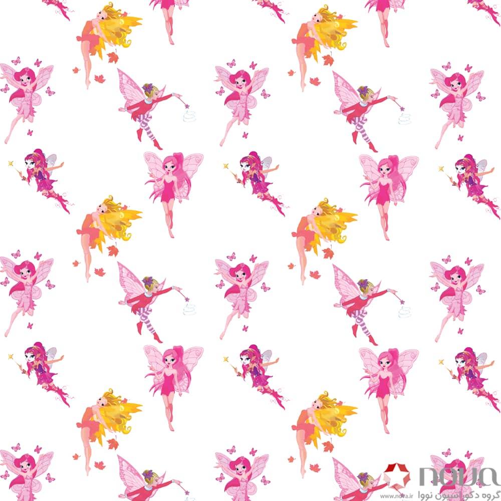 عکس محصول پرده زبرا پلیسه پترن کودک طرح پری کوچولو کد PAT-65