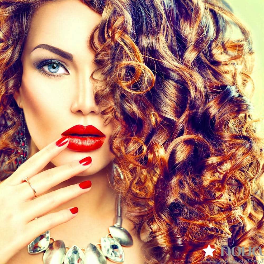 عکس محصول پرده شید تصویری طرح چهره دختر مو فرفری کد FCE-09