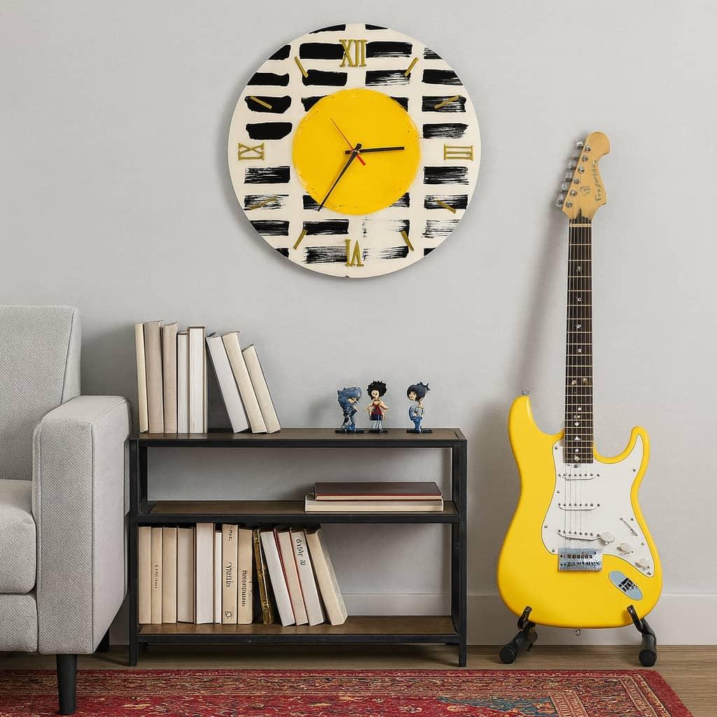 عکس محصول ساعت دیواری مدرن طرح نور کد CLK-31