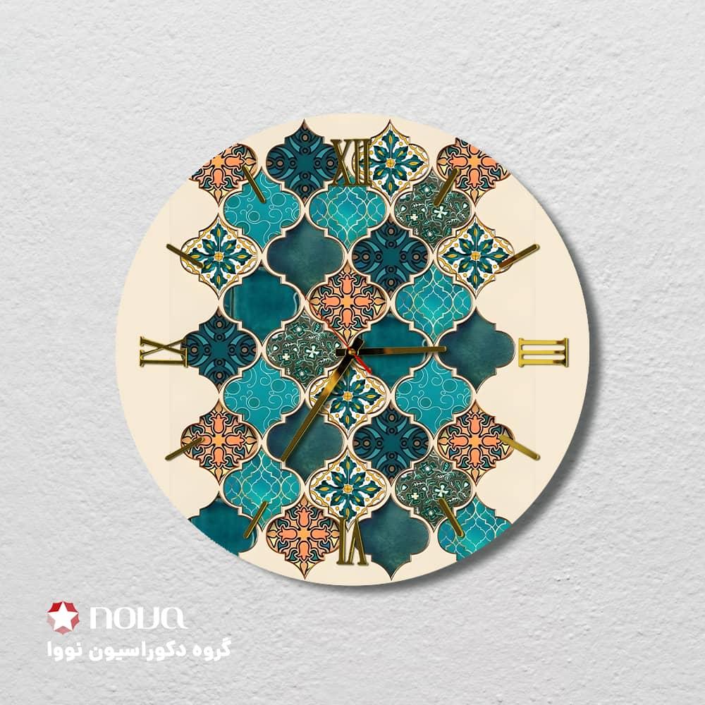 عکس محصول ساعت دیواری مدرن طرح اسلیمی کد CLK-36