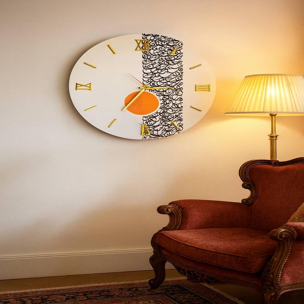 عکس محصول ساعت دیواری مدرن طرح هنری کد CLK-39
