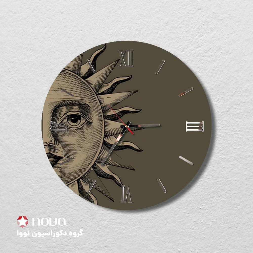 عکس محصول ساعت دیواری مدرن طرح نیمه پنهان کد CLK-41