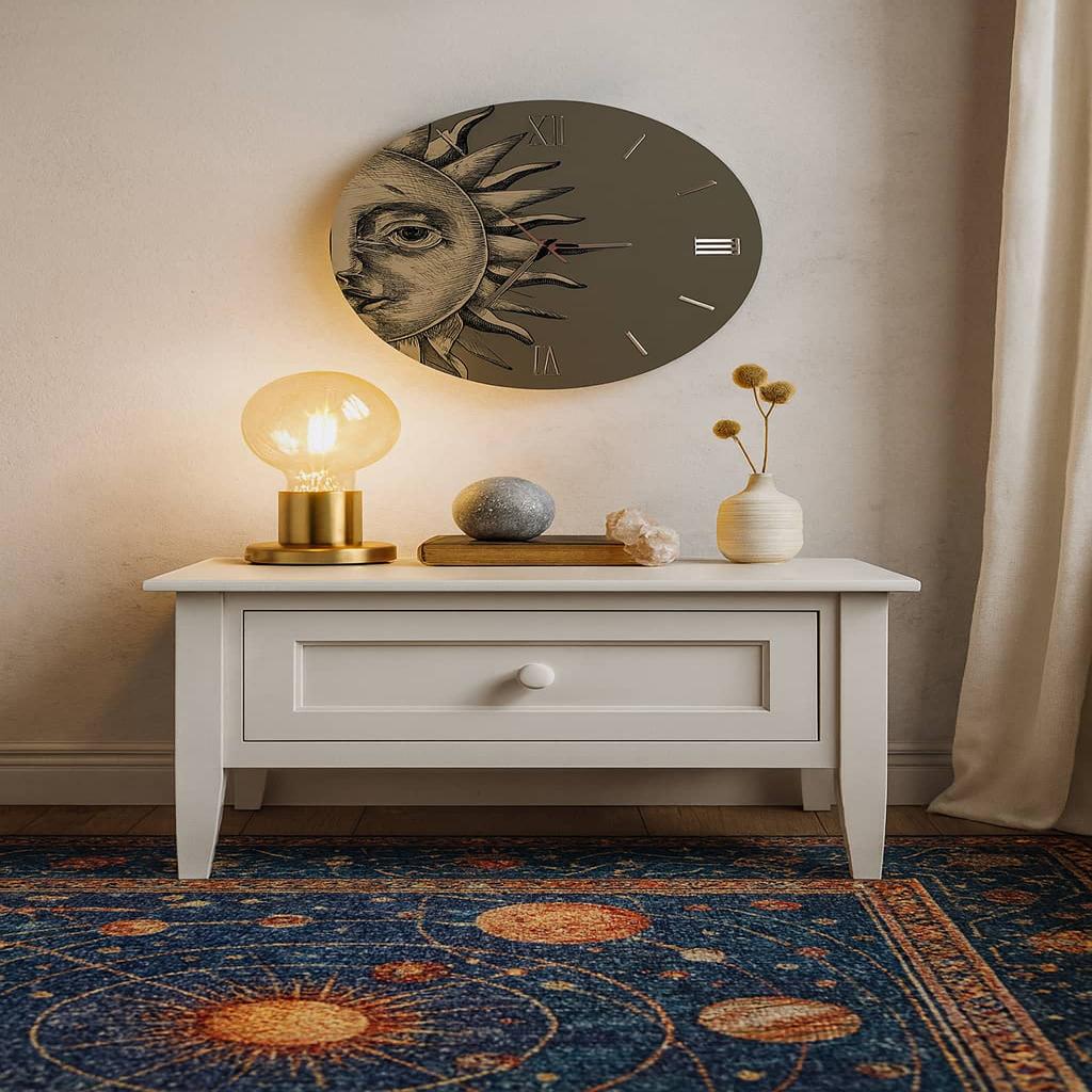 عکس محصول ساعت دیواری مدرن طرح نیمه پنهان کد CLK-41