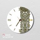 ساعت دیواری مدرن طرح درخت طلایی کد CLK-08