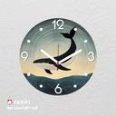 ساعت دیواری مدرن کودک طرح نهنگ کد CLK-89