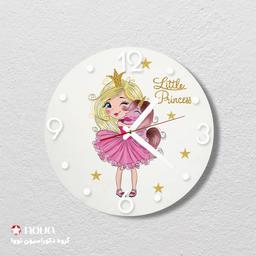 Image of ساعت دیواری مدرن کودک قطر 40 طرح پرنسس کوچولو کد CLK-26