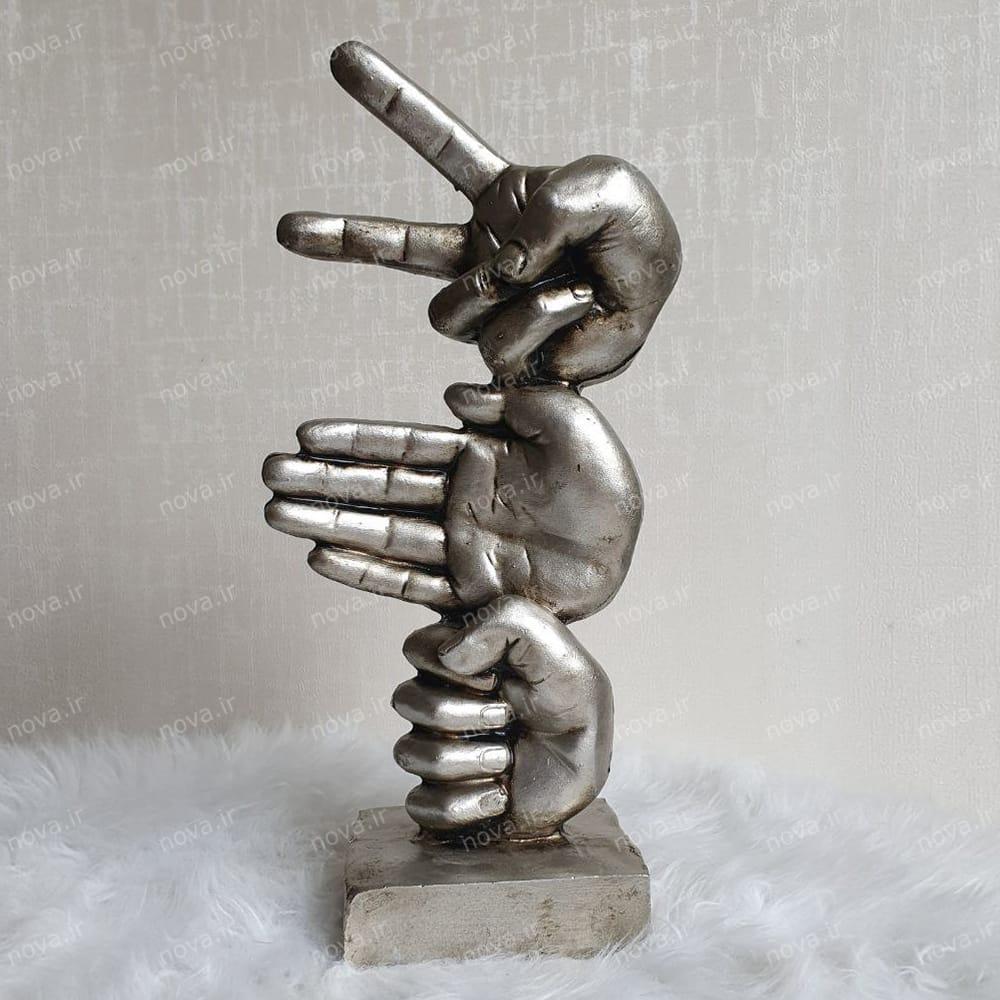 عکس محصول مجسمه دکوراتیو سنگ کاغذ قیچی