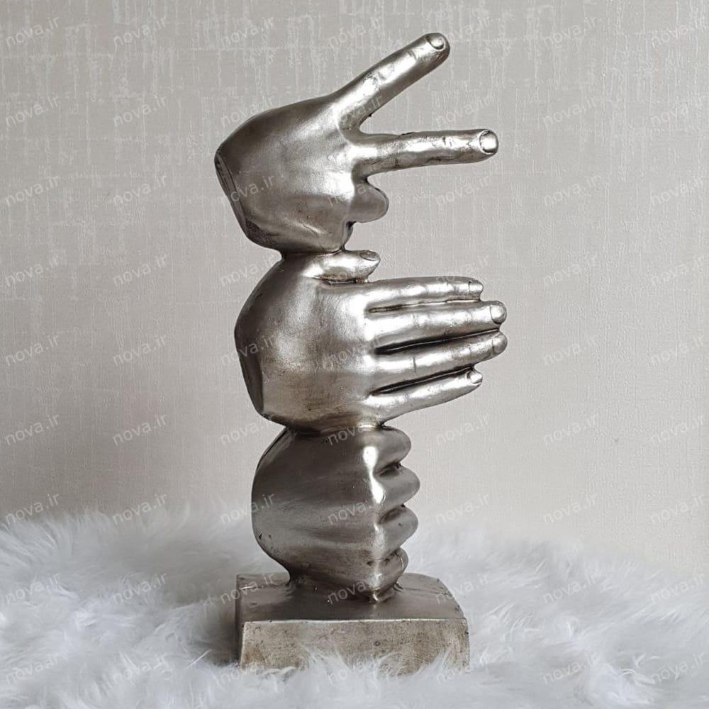 عکس محصول مجسمه دکوراتیو سنگ کاغذ قیچی