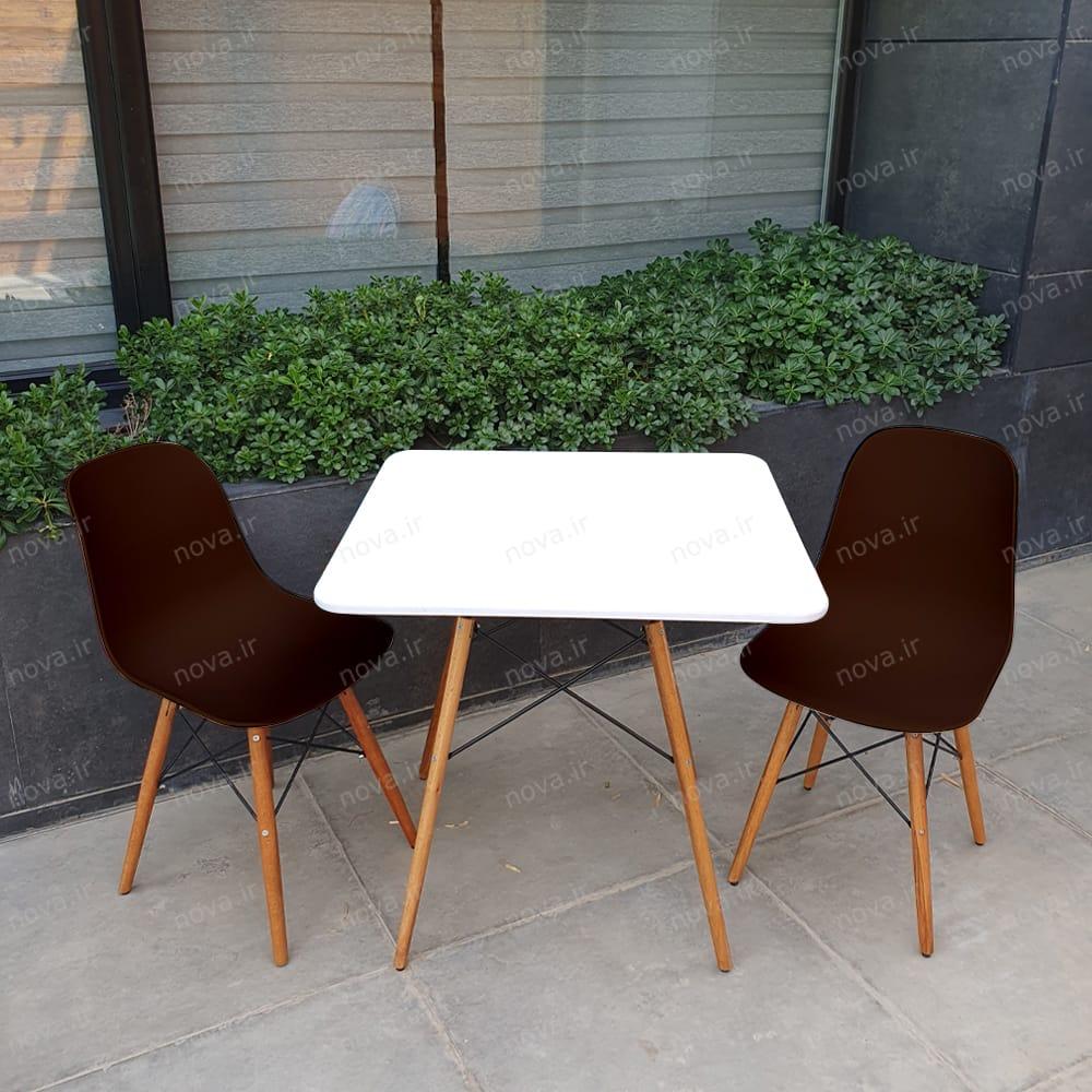ست میز ناهارخوری مربع 2 نفره صندلی قهوه ای کد SET-09 ست میز ناهارخوری مربع 2 نفره صندلی قهوه ای کد SET-09