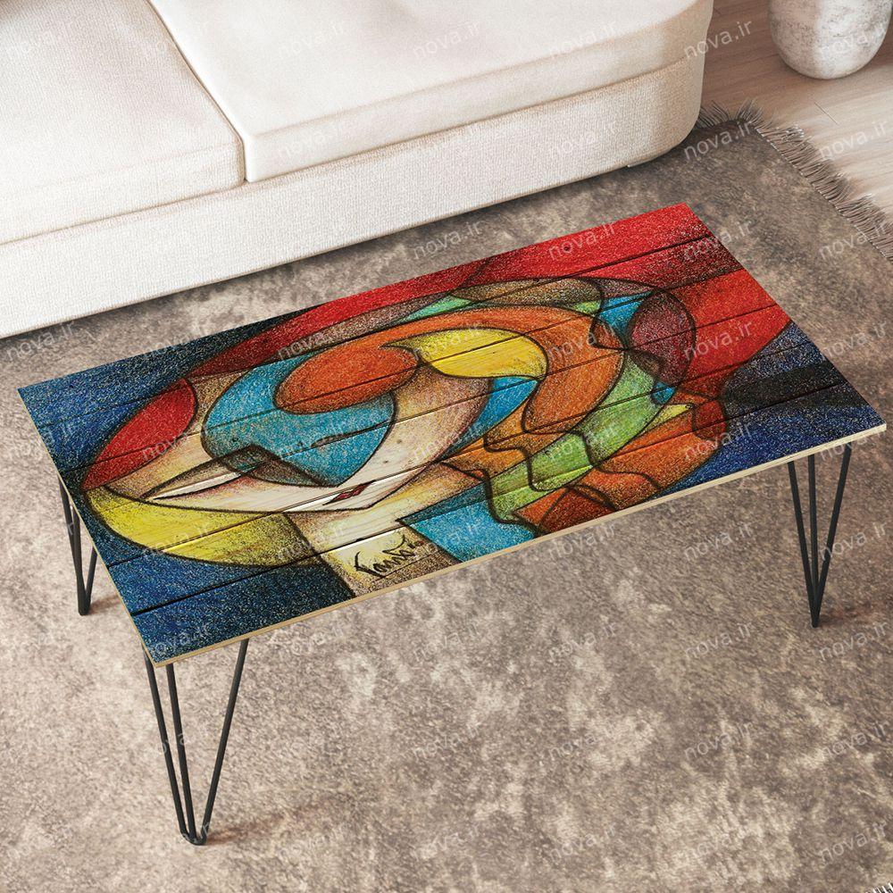 عکس محصول میز جلومبلی مدل مدرنیستیک طرح کوبیسم کد TL-01