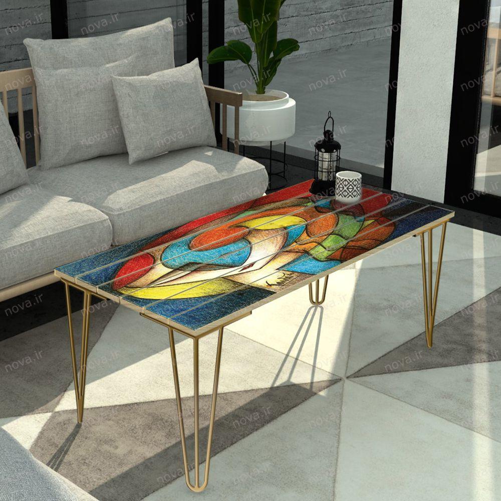عکس محصول میز جلومبلی مدل مدرنیستیک طرح کوبیسم کد TL-01