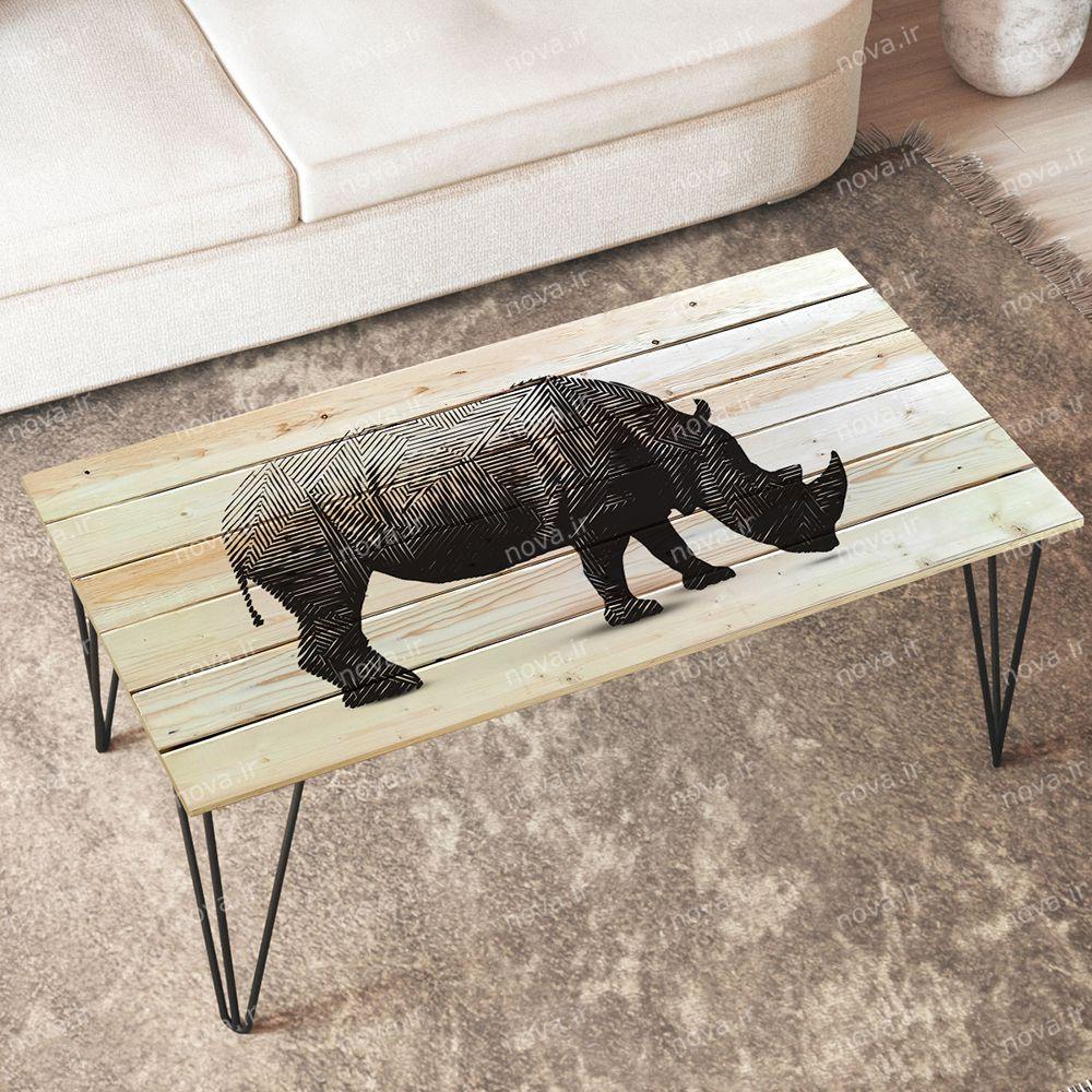 عکس محصول میز جلومبلی مدل مدرنیستیک طرح کرگدن کد TL-14