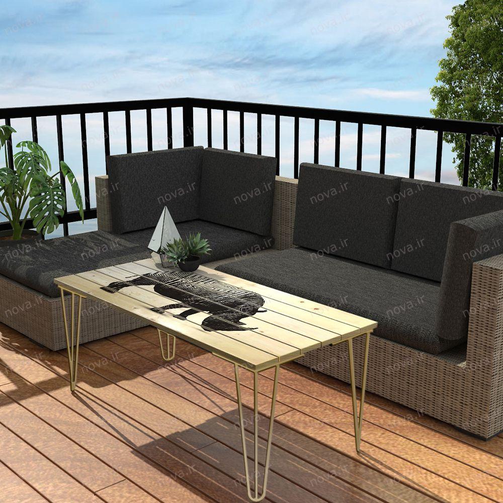 عکس محصول میز جلومبلی مدل مدرنیستیک طرح کرگدن کد TL-14