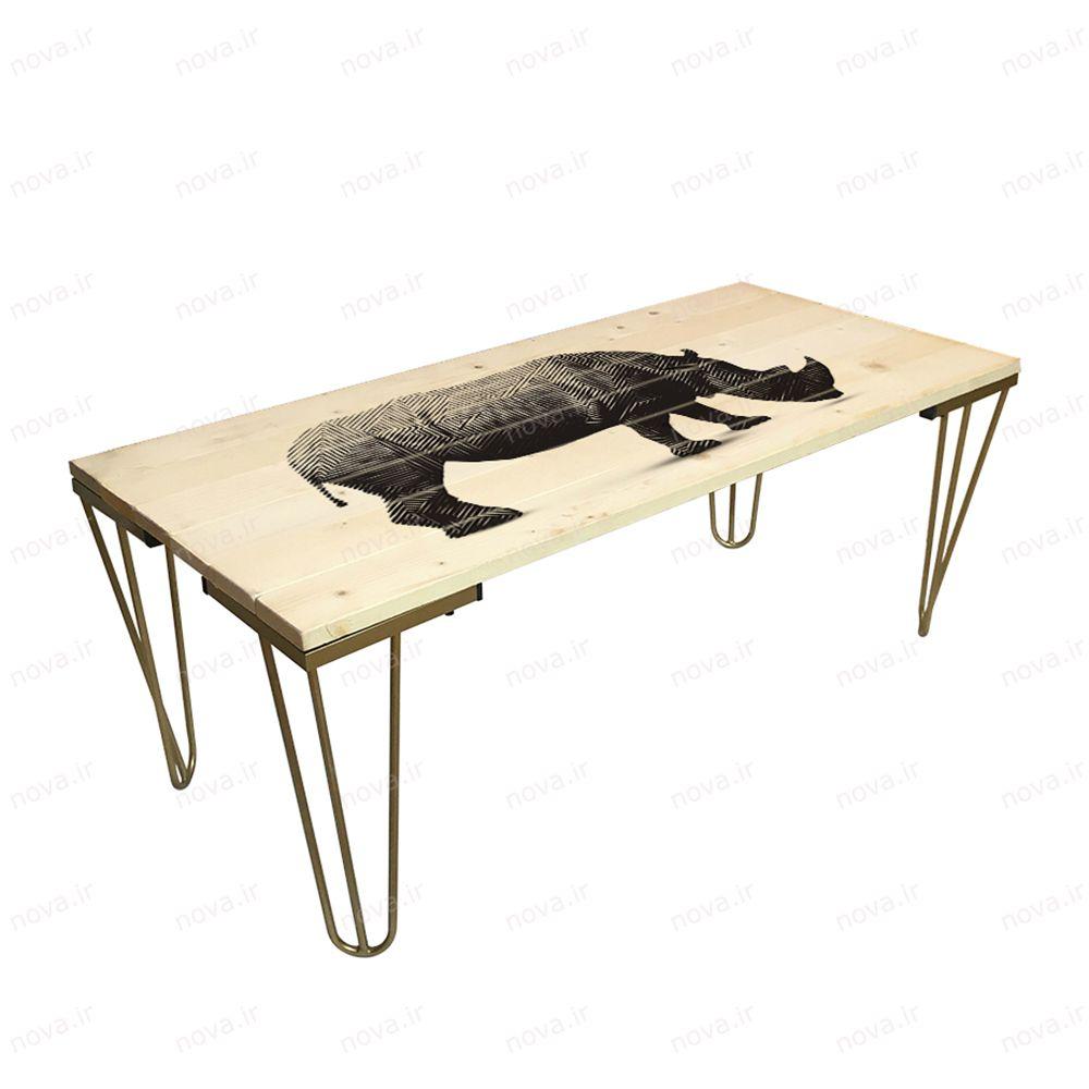 عکس محصول میز جلومبلی مدل مدرنیستیک طرح کرگدن کد TL-14