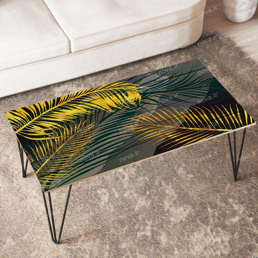 عکس محصول میز جلومبلی مدل مدرنیستیک طرح نخل کد TL-17