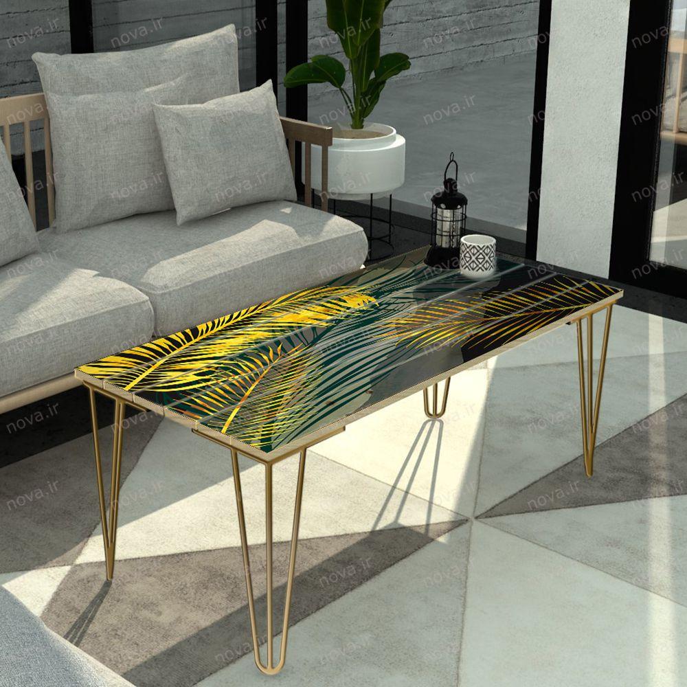 عکس محصول میز جلومبلی مدل مدرنیستیک طرح نخل کد TL-17