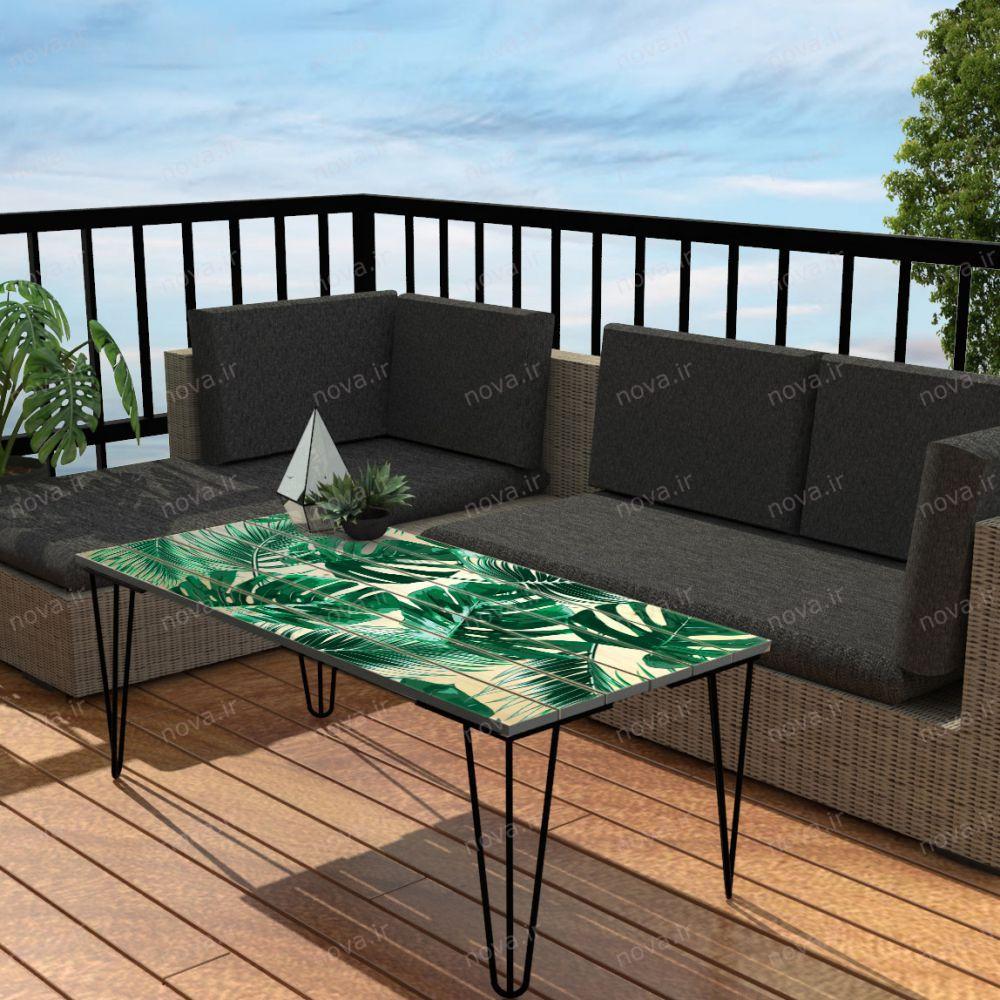 عکس محصول میز جلومبلی مدل مدرنیستیک طرح تروپیکال کد TL-18