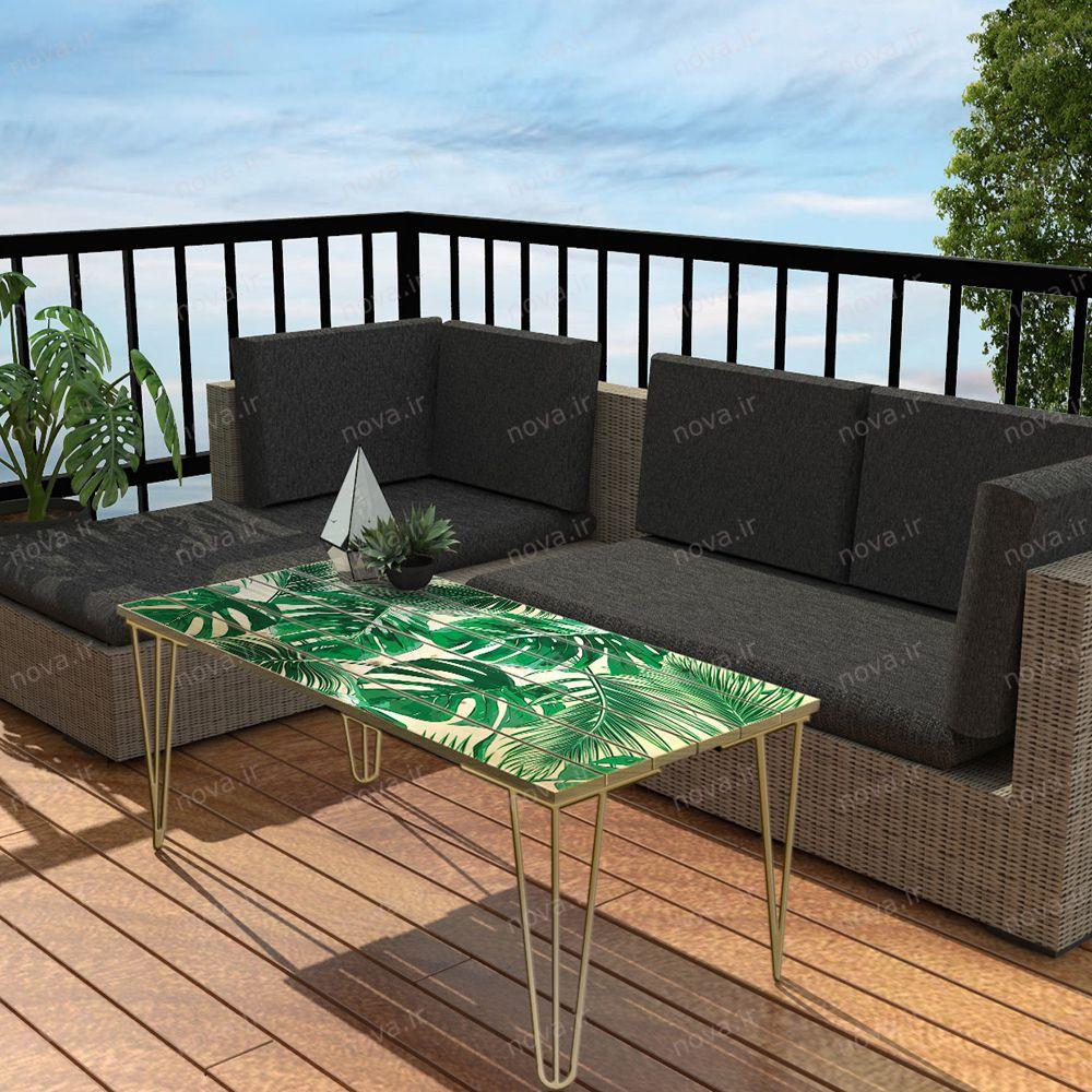 عکس محصول میز جلومبلی مدل مدرنیستیک طرح تروپیکال کد TL-18