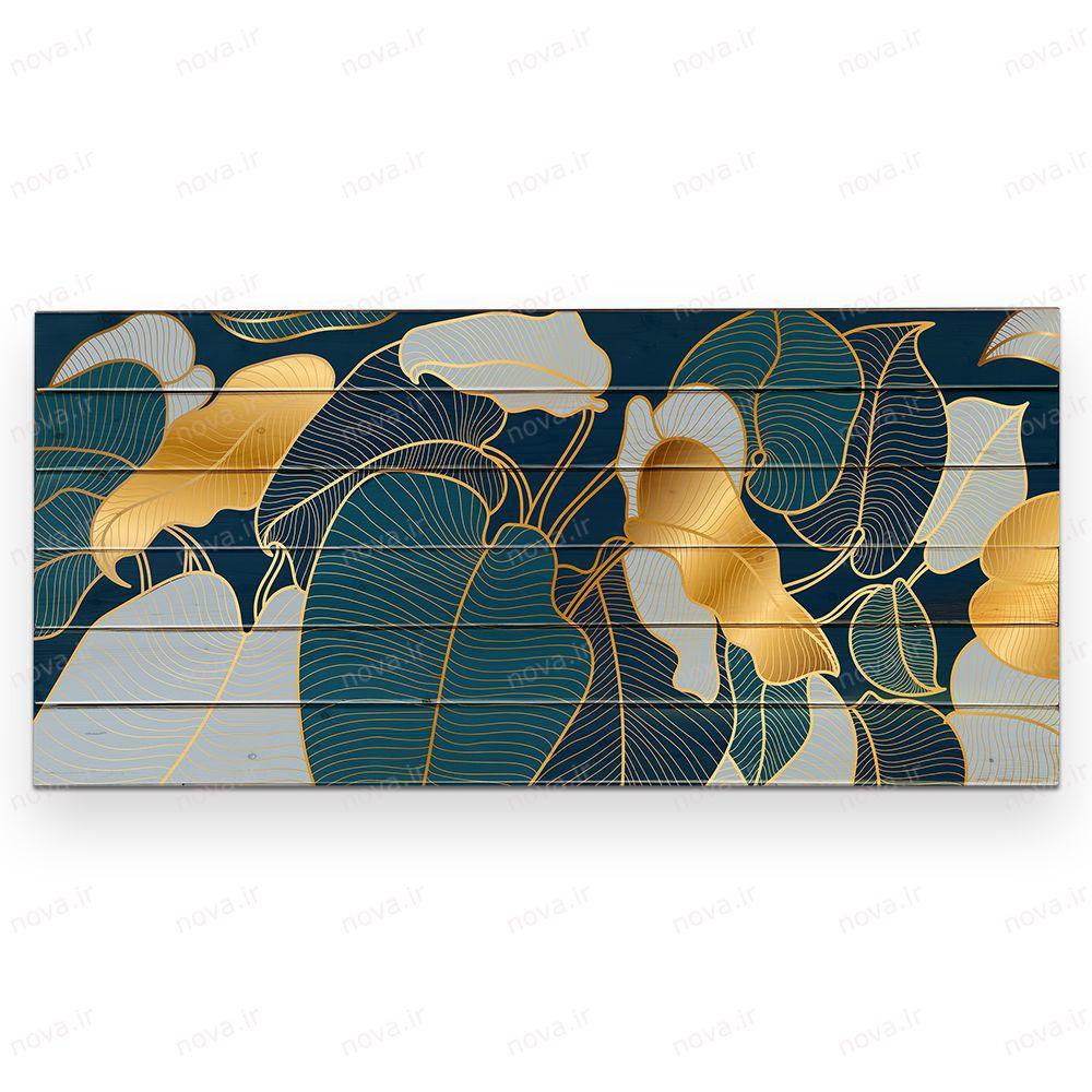 عکس محصول میز جلومبلی مدل مدرنیستیک طرح گلد لیوز کد TL-19