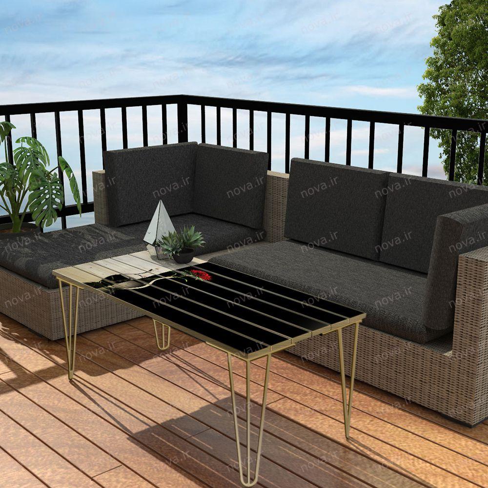 عکس محصول میز جلومبلی مدل مدرنیستیک طرح گلدان سه بعدی کد TL-02