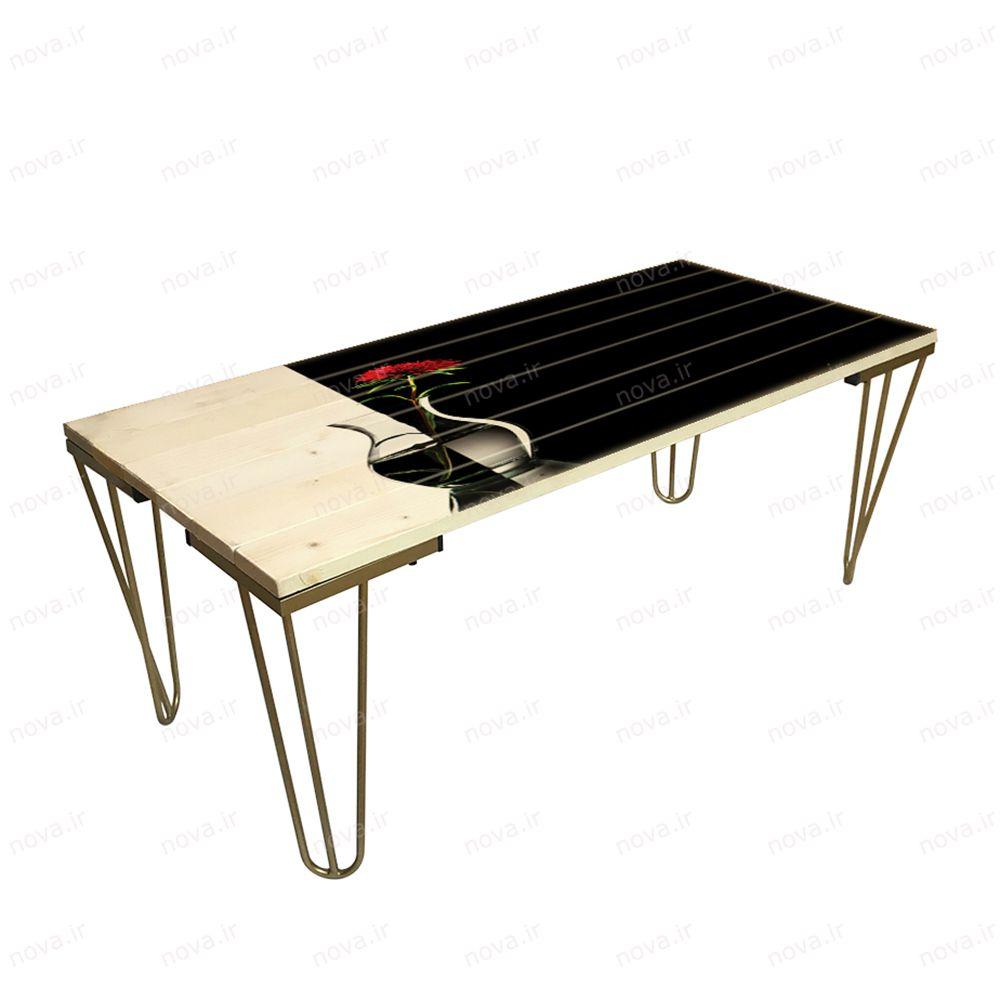 عکس محصول میز جلومبلی مدل مدرنیستیک طرح گلدان سه بعدی کد TL-02
