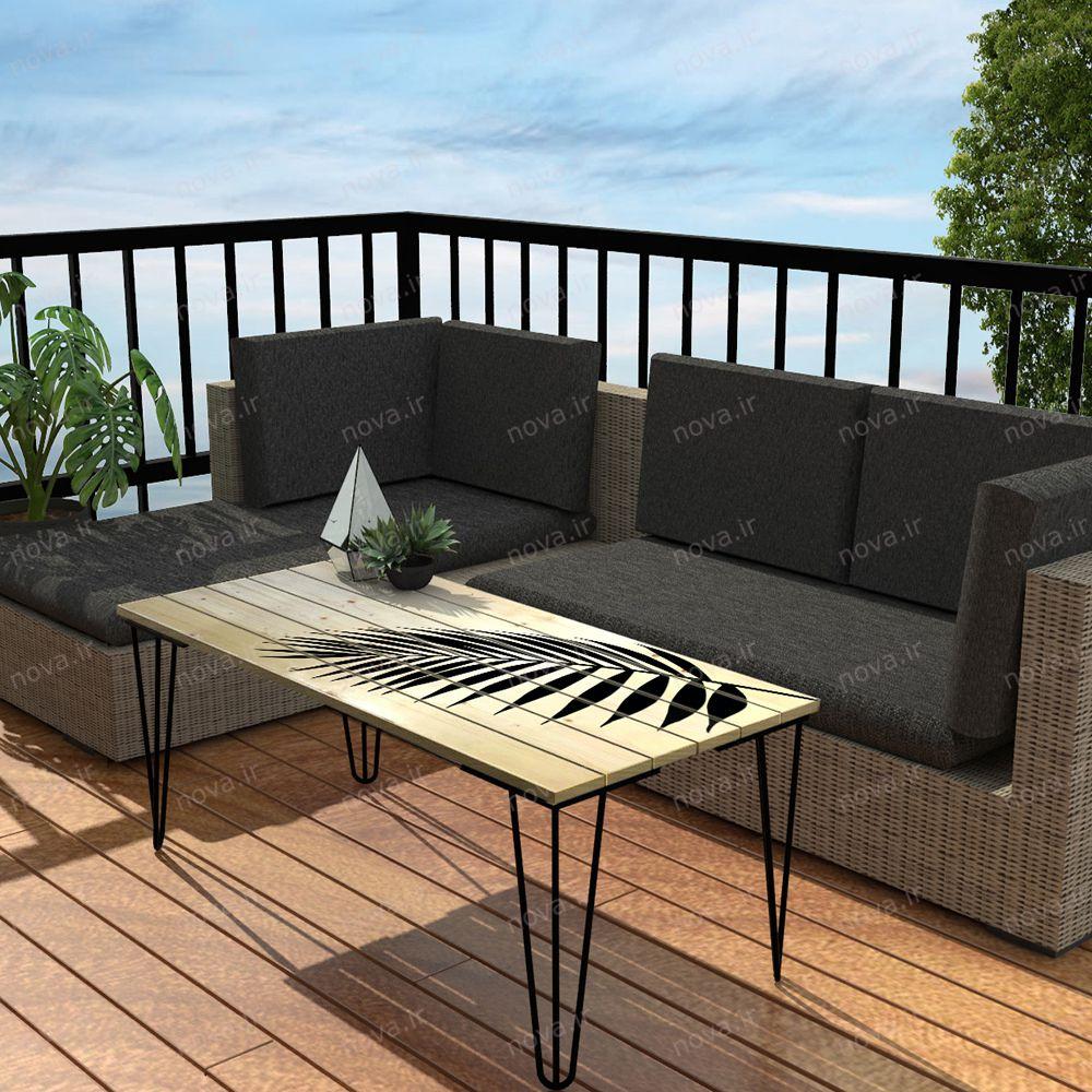 عکس محصول میز جلومبلی مدل مدرنیستیک طرح پالم کد TL-21