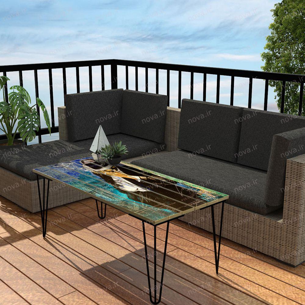 عکس محصول میز جلومبلی مدل مدرنیستیک طرح اسموک کد TL-23