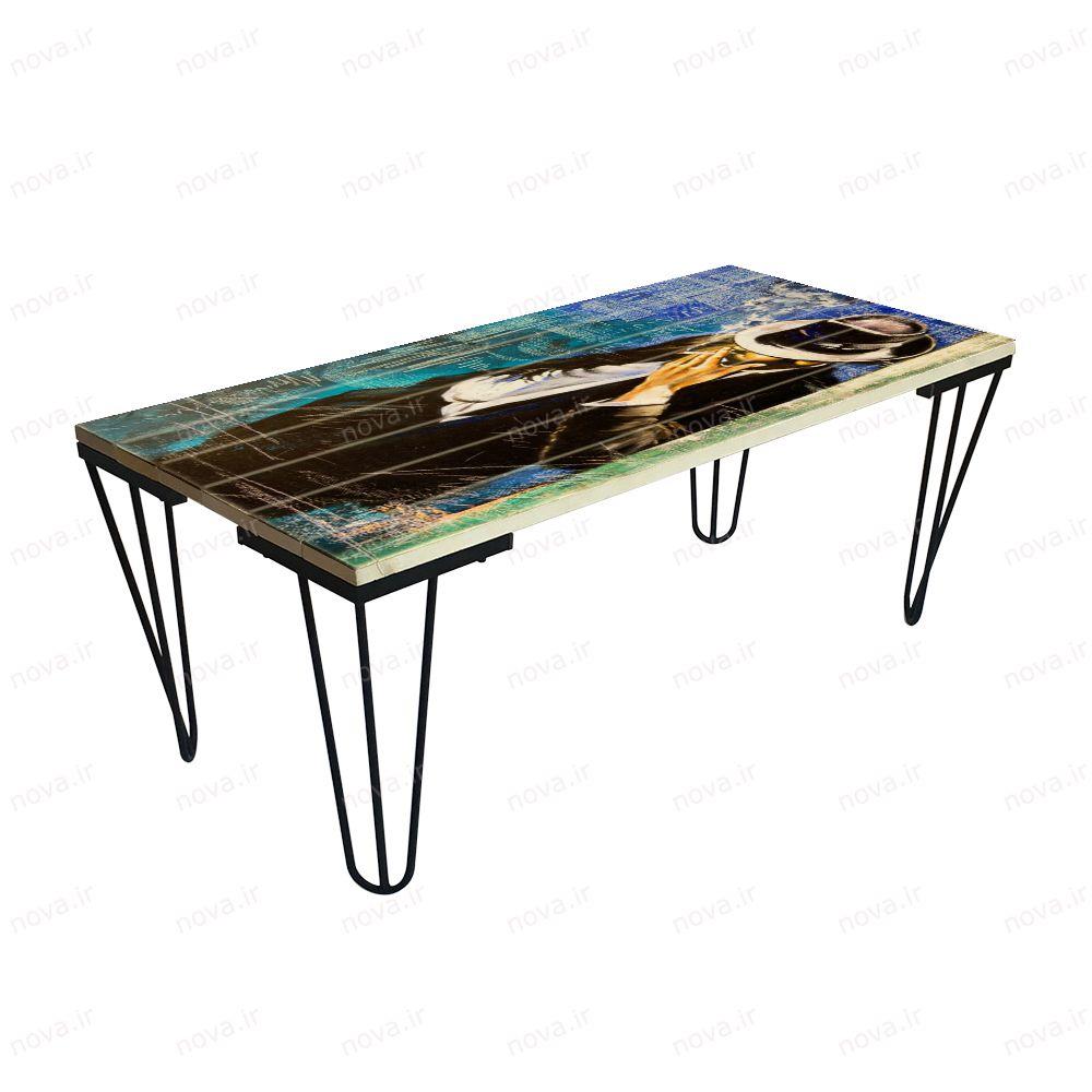 عکس محصول میز جلومبلی مدل مدرنیستیک طرح اسموک کد TL-23