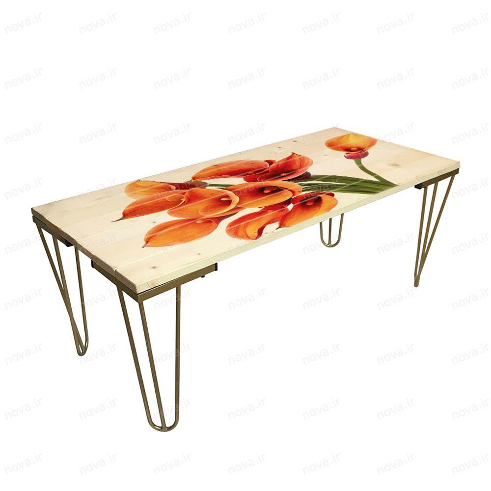 عکس محصول میز جلومبلی مدل مدرنیستیک طرح گل هلندی کد TL-05