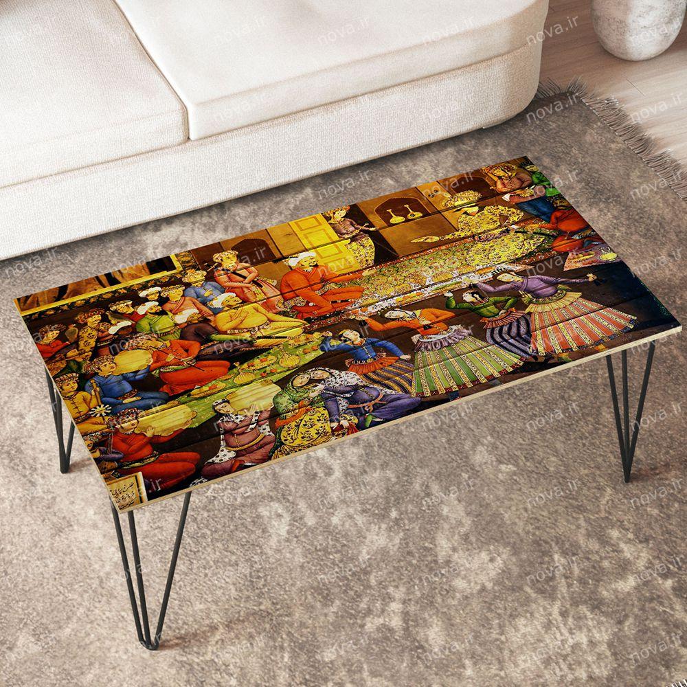 عکس محصول میز جلومبلی مدل مدرنیستیک طرح ضیافت پادشاه کد TL-06