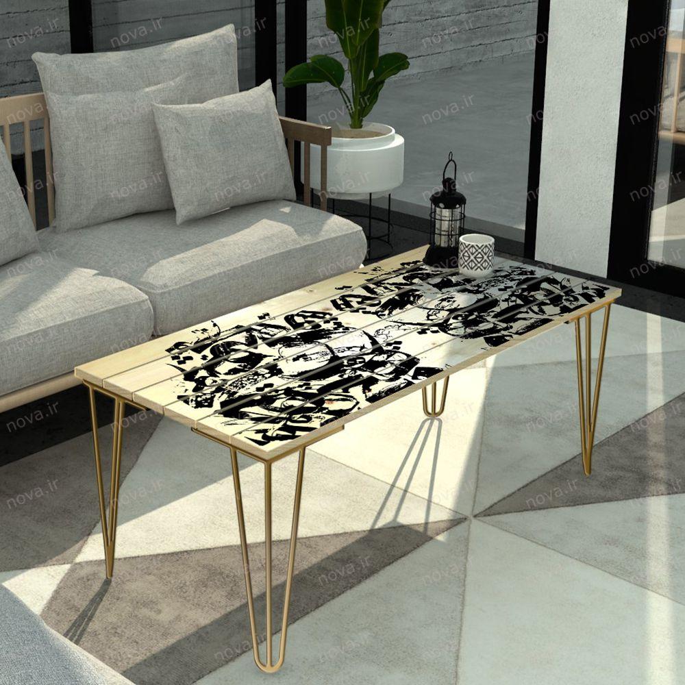 عکس محصول میز جلومبلی مدل مدرنیستیک طرح هیچ کد TL-07
