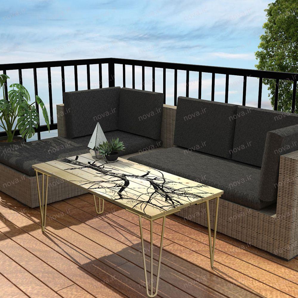 عکس محصول میز جلومبلی مدل مدرنیستیک طرح برنچ کد TL-08