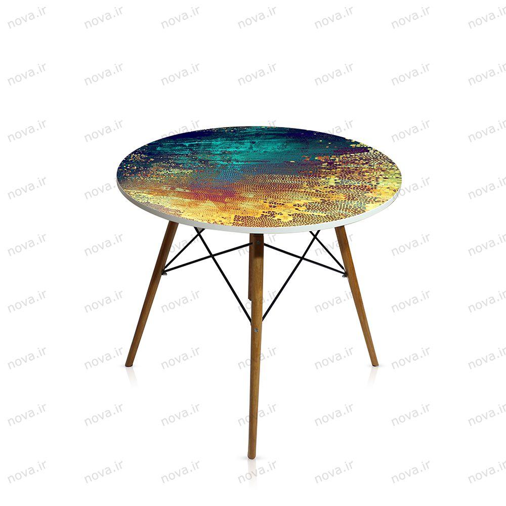 عکس محصول میز ناهارخوری مدل ایفلی طرح تکسچر کد GLD-01