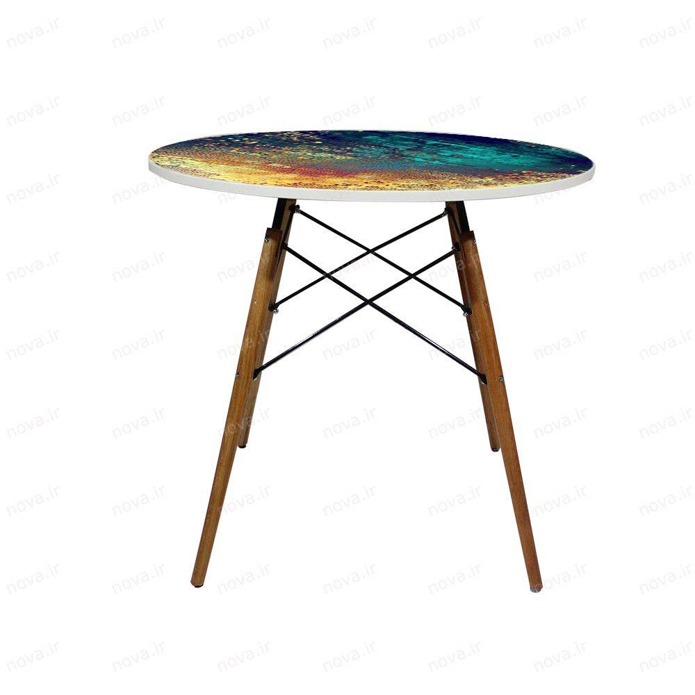 عکس محصول میز ناهارخوری مدل ایفلی طرح تکسچر کد GLD-01