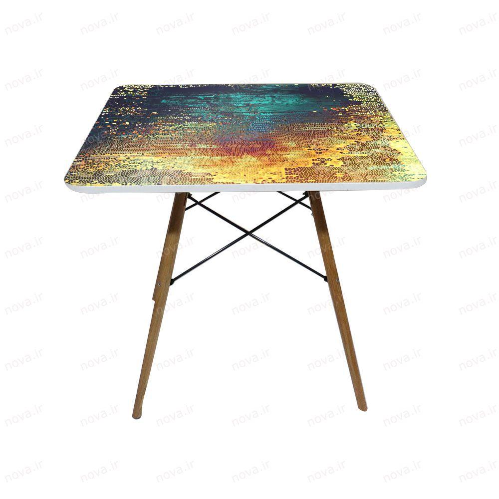 عکس محصول میز تک ناهارخوری مدل ایفلی طرح تکسچر کد GLD-01
