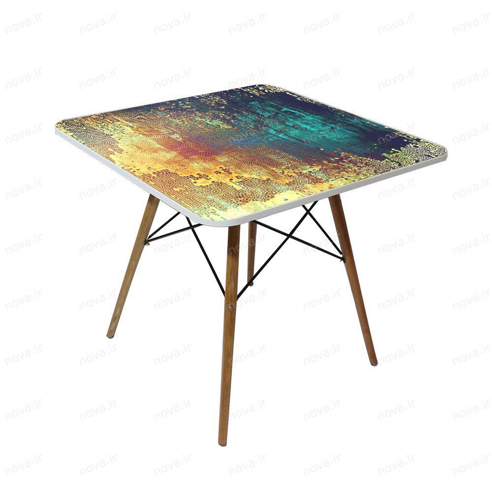 عکس محصول میز تک ناهارخوری مدل ایفلی طرح تکسچر کد GLD-01