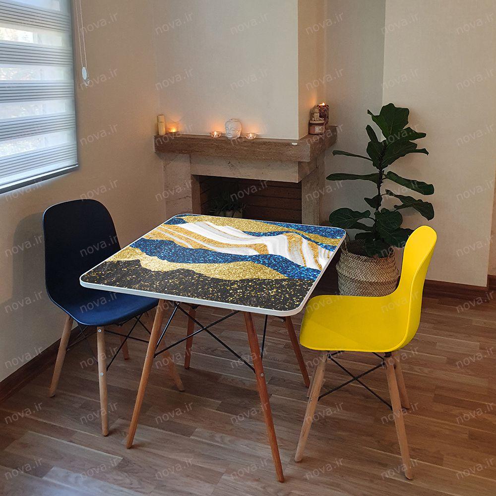 عکس محصول میز تک ناهارخوری مدل ایفلی طرح گیلیتر کد GLD-04